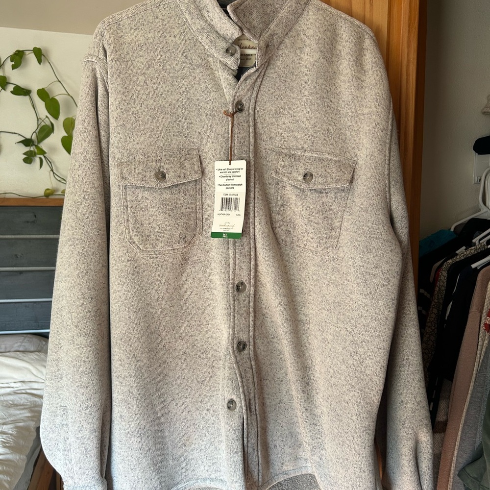 Brand New Vintage Weatherproof Heather Gray Shirt Jacket
